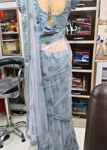 Designer Blue Net Lehenga Choli