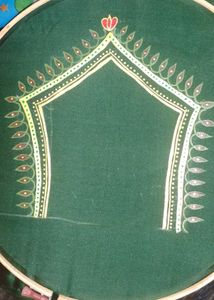 fabric painting blouse piece