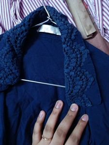Stylish Blue Button-Up Shirt