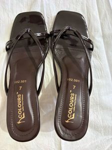 Stylish Brown Patent Heels