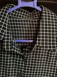 Checkered Button-Down Shirt