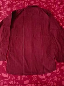 Men's Stylish Maroon Long Sleeve Shirt