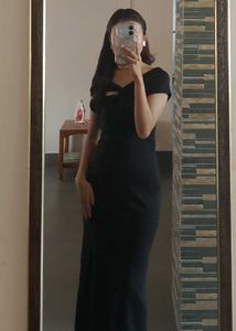 Elegant Black Off-Shoulder Gown