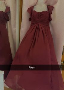 Elegant Maroon Evening ankel length Gown