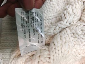 Cream Cable Knit Zip-Up Sweater