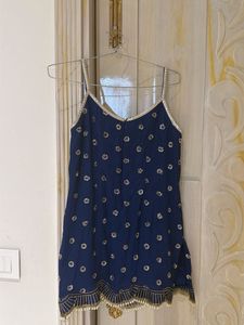 Stunning Royal Blue Embroidered Kurta Set