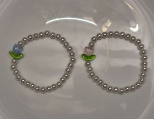 Pearl Beaded Bracelet with Charm