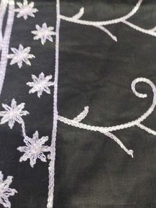 Elegant Black Embroidered Kurta Fabric Set pent du