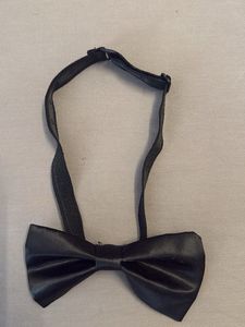 Men's Black Bow Tie Set