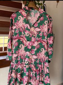 Boho Paisley Print Tiered Dress