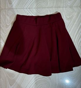Maroon Skater Skirt 🍷