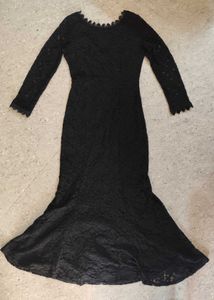 Elegant Black Lace gothic Dress