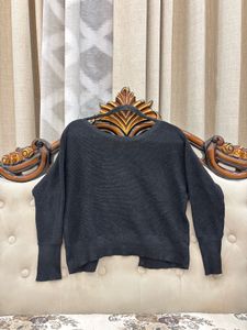 Black Button-Down Cardigan