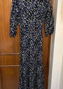 Maxi Navy Floral Dress