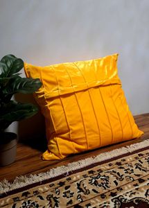 Set of 4 Yellow Plush 65cm x65cm Cushion Covers