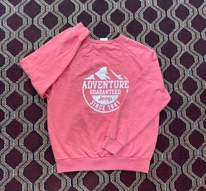 Jeep Adventure Guaranteed Vintage Pink Raglan Crew