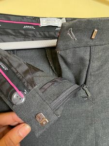 GREY HIGH WAISTED FORMAL TROUSERS FOR WOMEN