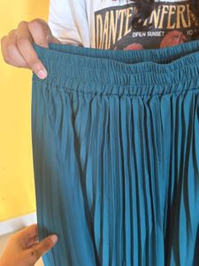 Teal Pleated Pants