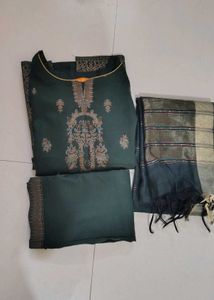 Green Embroidered Kurta Set with Dupatta
