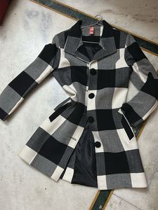 Checkered Wool Coat