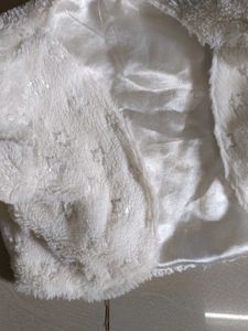 Cream Faux Fur Dress with Bolero