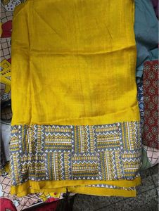Used Yellow  Silk Saree for sale