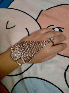 Rhinestone Ring Bracelet