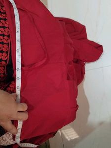 Red Embroidered Anarkali Suit Set