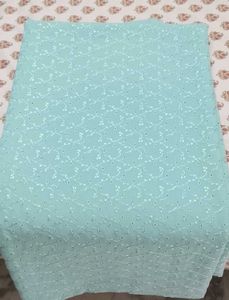 unstitched georgette full Chikankari suit piece