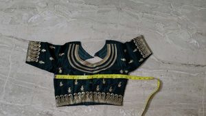 Elegant Green Saree with Gold Border