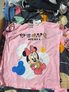 Minnie Mouse Pink Pajama Set 3 piece se