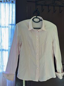 Pink Striped Button-Up Shirt