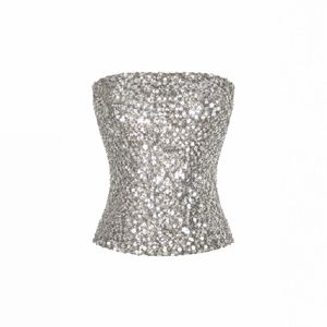 Sparkling Sequin Strapless Top