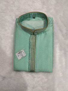 Men’s Mint Green Jacquard Kurta Pajama Set