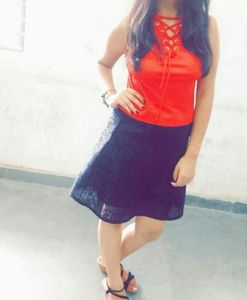 Embroidered Black Short Skirt
