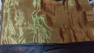 Elegant Grey &amp; Gold Saree