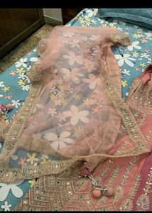 Stunning Pink Embroidered sarara set