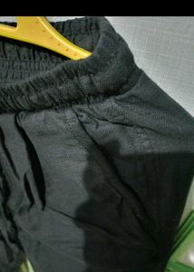 Black Casual Zudio Linen Pants
