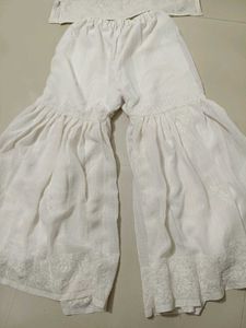 Elegant White Chikankari Kurta Set