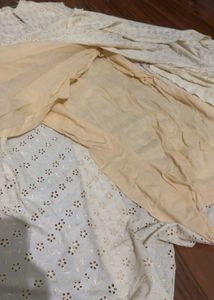 Elegant Embroidered Chikankari Gown