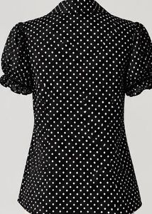 Chic Black &amp; White Polka Dot Top