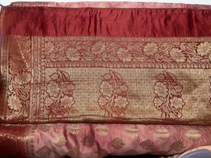 Elegant Red &amp; Gold Silk Saree