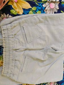 Stylish Light Blue Jeans with Fun Graphics