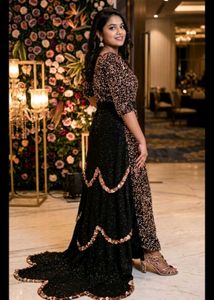Stunning Sequin Gown with Trail