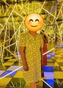Beautiful artificial silk dress