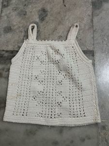 Cream Crochet Cami Top