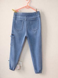 Light Wash Denim Jogger Pants