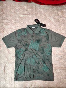 Men's Graphic Print Polo T-Shirt
