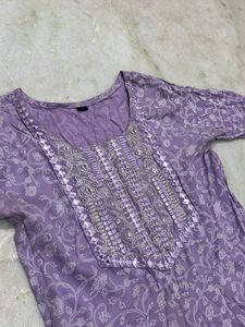 Elegant Purple Kurta Set