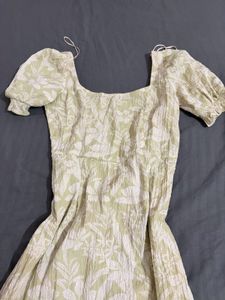 Floral Print Square Neck Dress